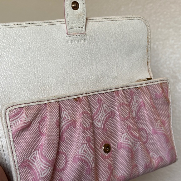 Celine Triomphe Canvas Wallet in Pink - Picture 6 of 16